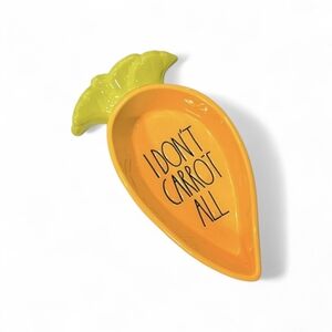 Rae Dunn "I Don't Carrot All" Carrot Shaped Candy Decor Serving Dish